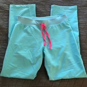 Neon blue XS Livingston scrub pants